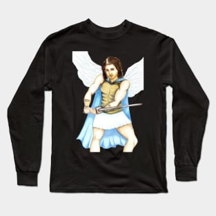 Archangel Michael the Protector- Yellow Long Sleeve T-Shirt